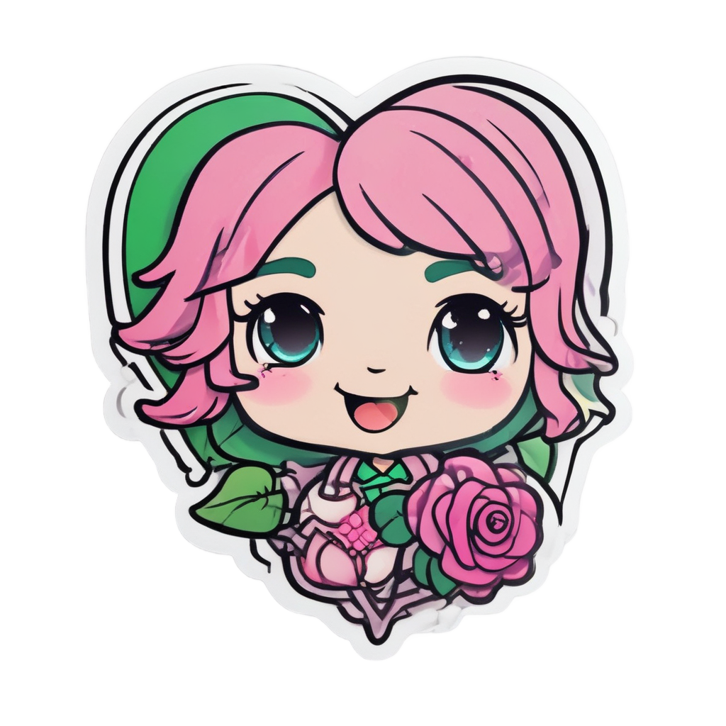 Chibi Dagger Tangle — snake, dagger & rose stickers