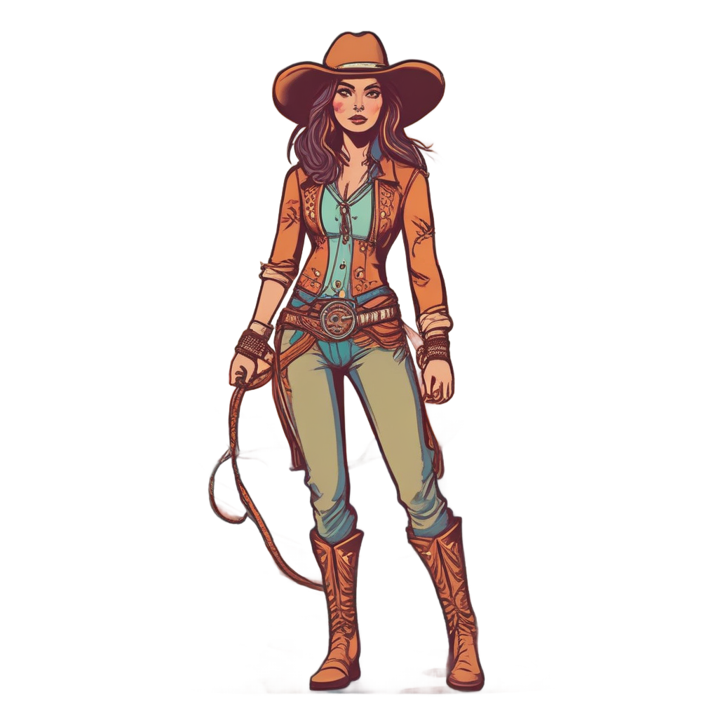 Chick Cowgirl Western — nursery & baby stickers
