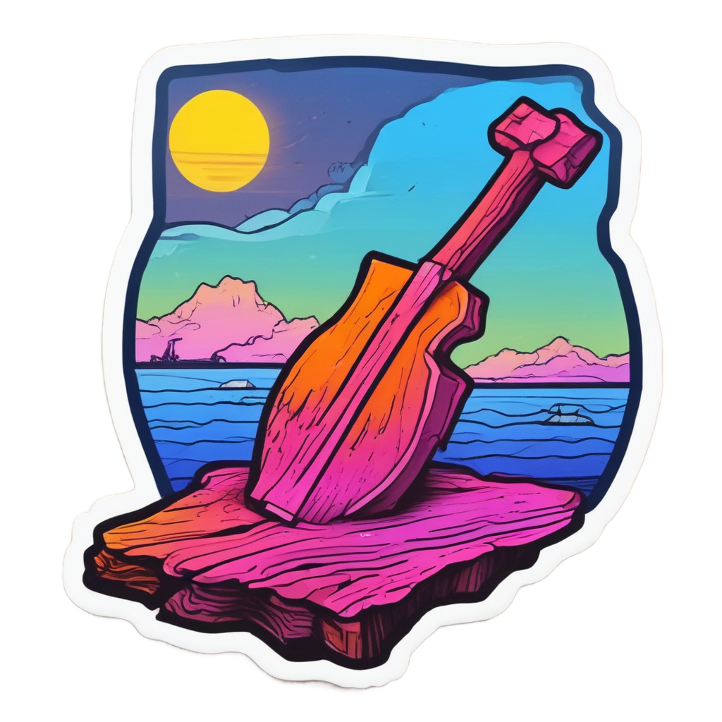 Chill Axe Sunset — outdoorsman stickers