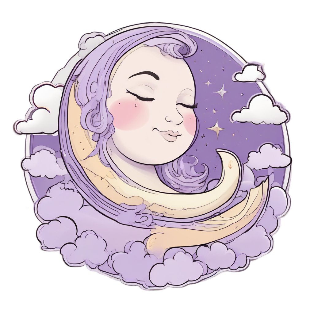 Chill Crescent Smile — celestial nursery stickers