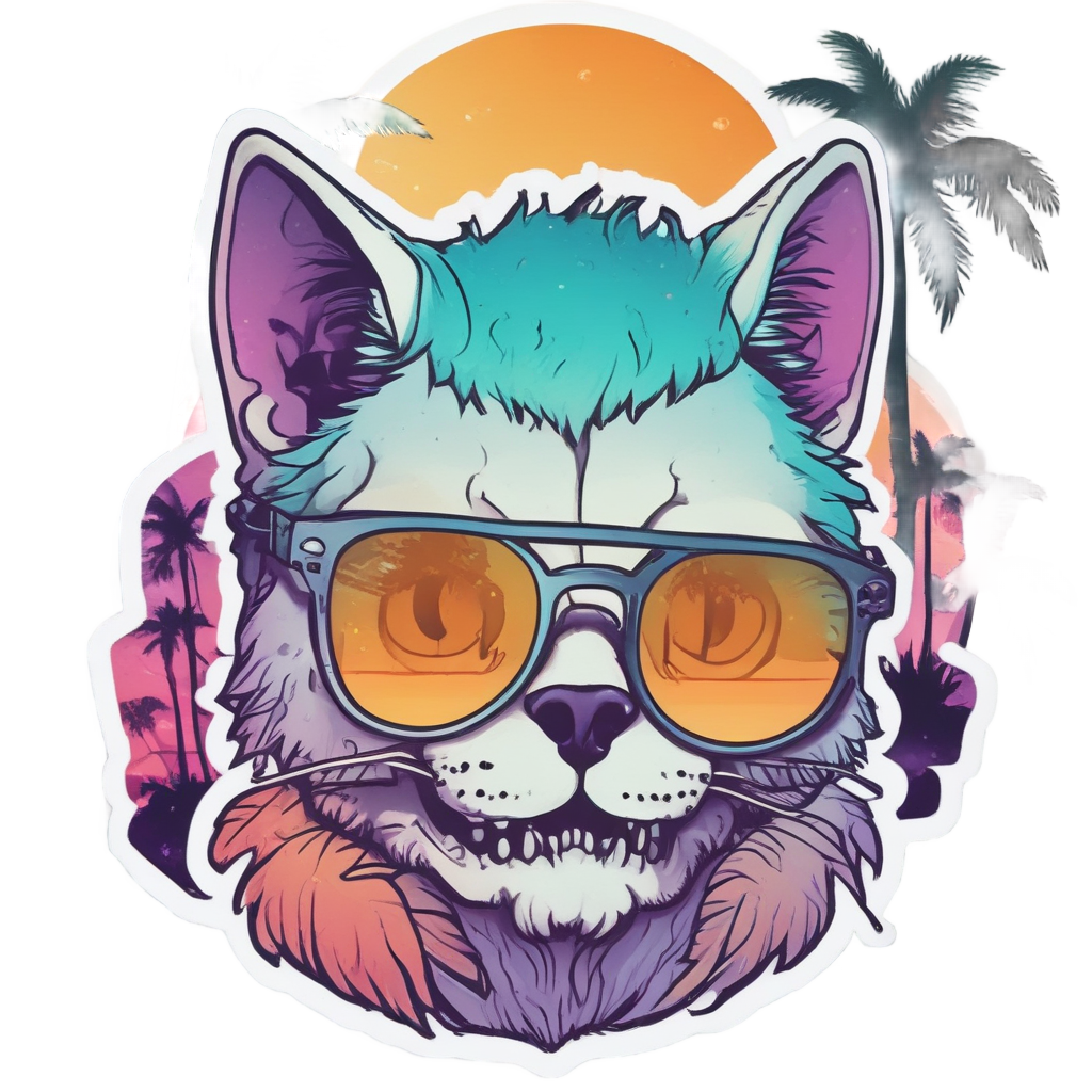Chill Sunglasses Skull — cat stickers