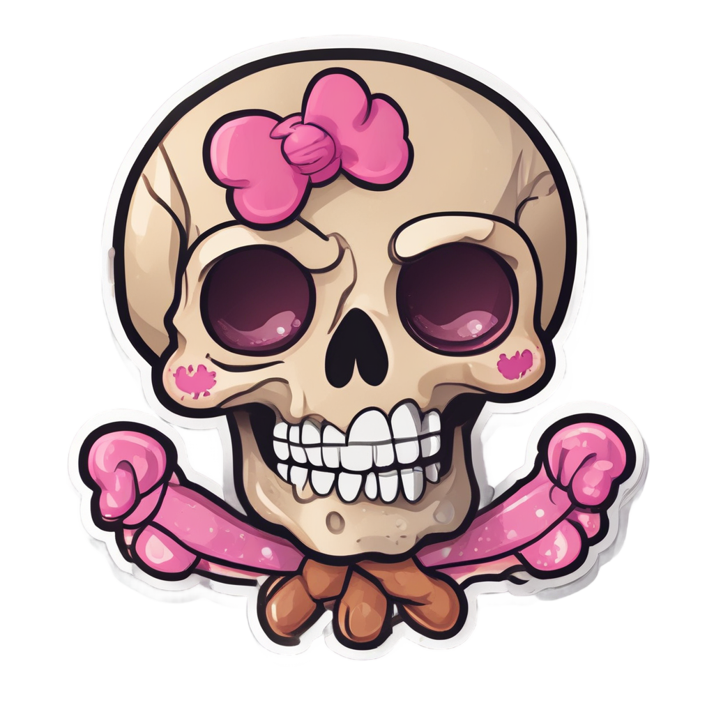 Chocolate Poison Skull — skull & crossbones stickers