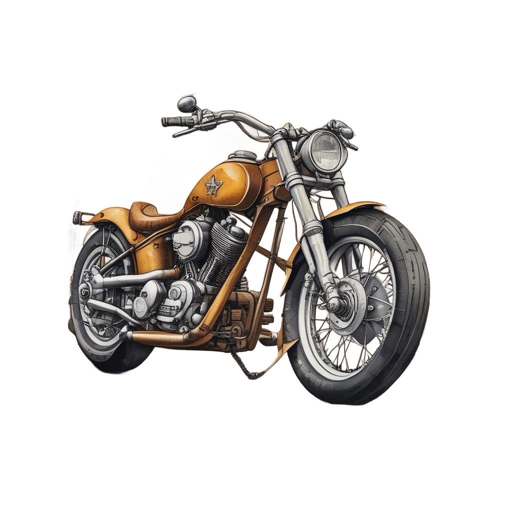 Chopper and Guitar — motorcycles stickers