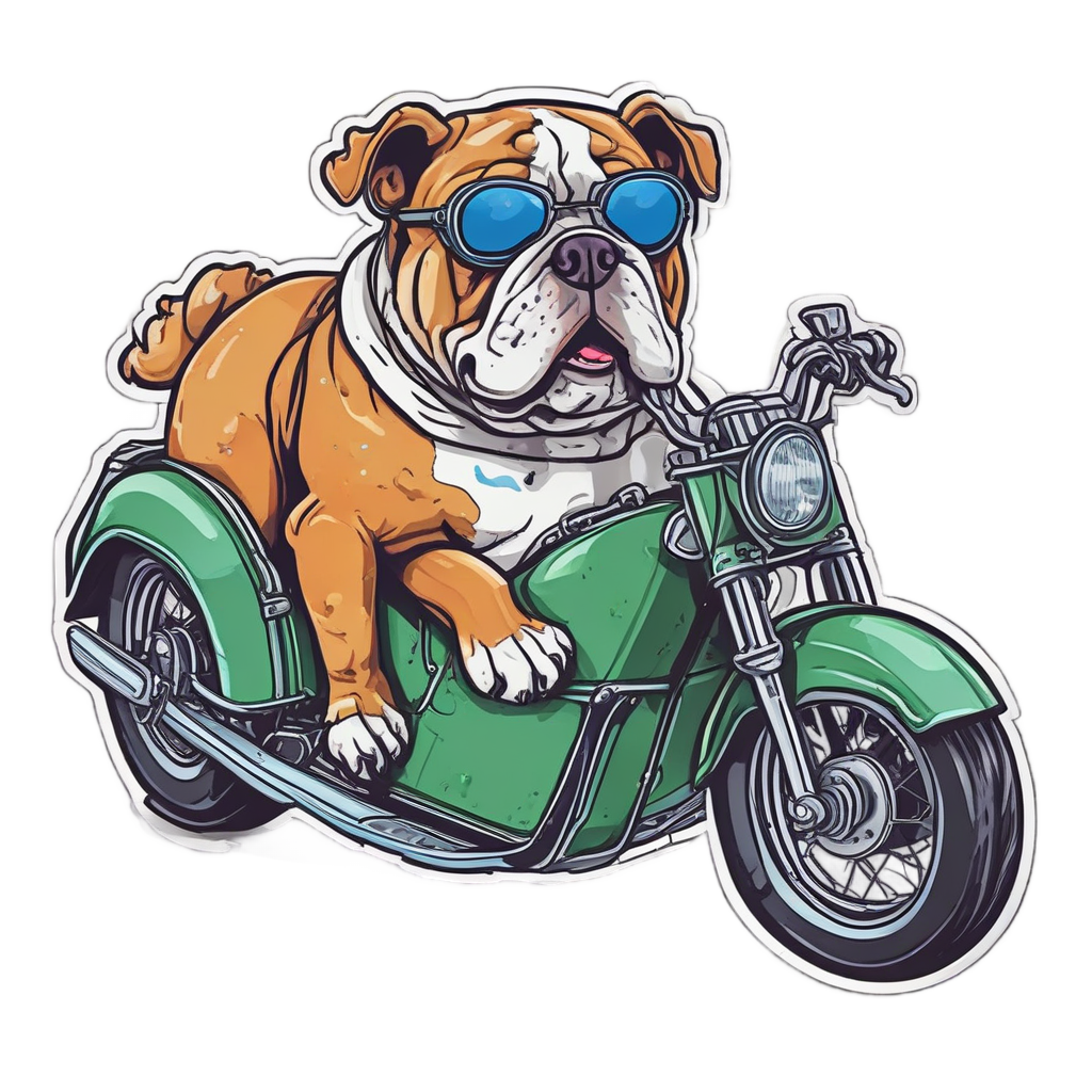 Chopper Dog Passenger — motorcycles stickers
