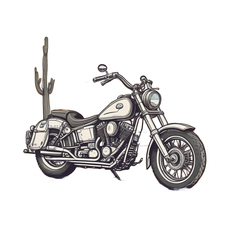 Chopper in Desert — motorcycles stickers