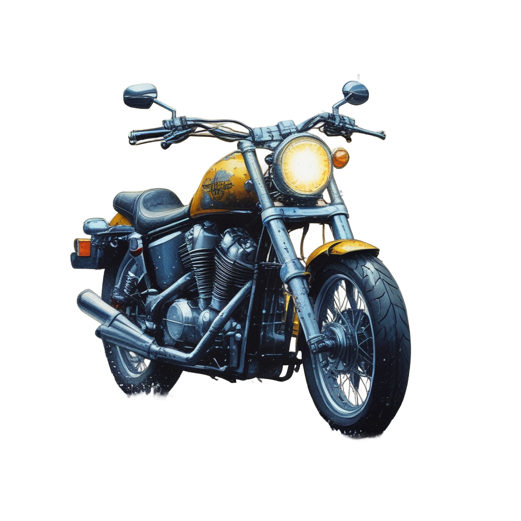 Chopper in Rain — motorcycles stickers
