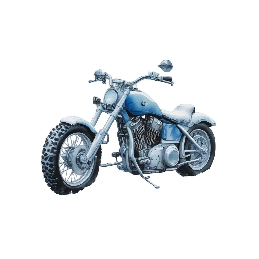 Chopper in Snow — motorcycles stickers