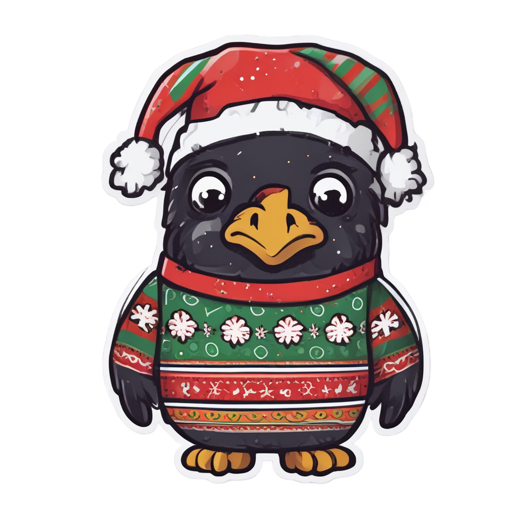 Christmas Sweater Raven — moths & ravens stickers