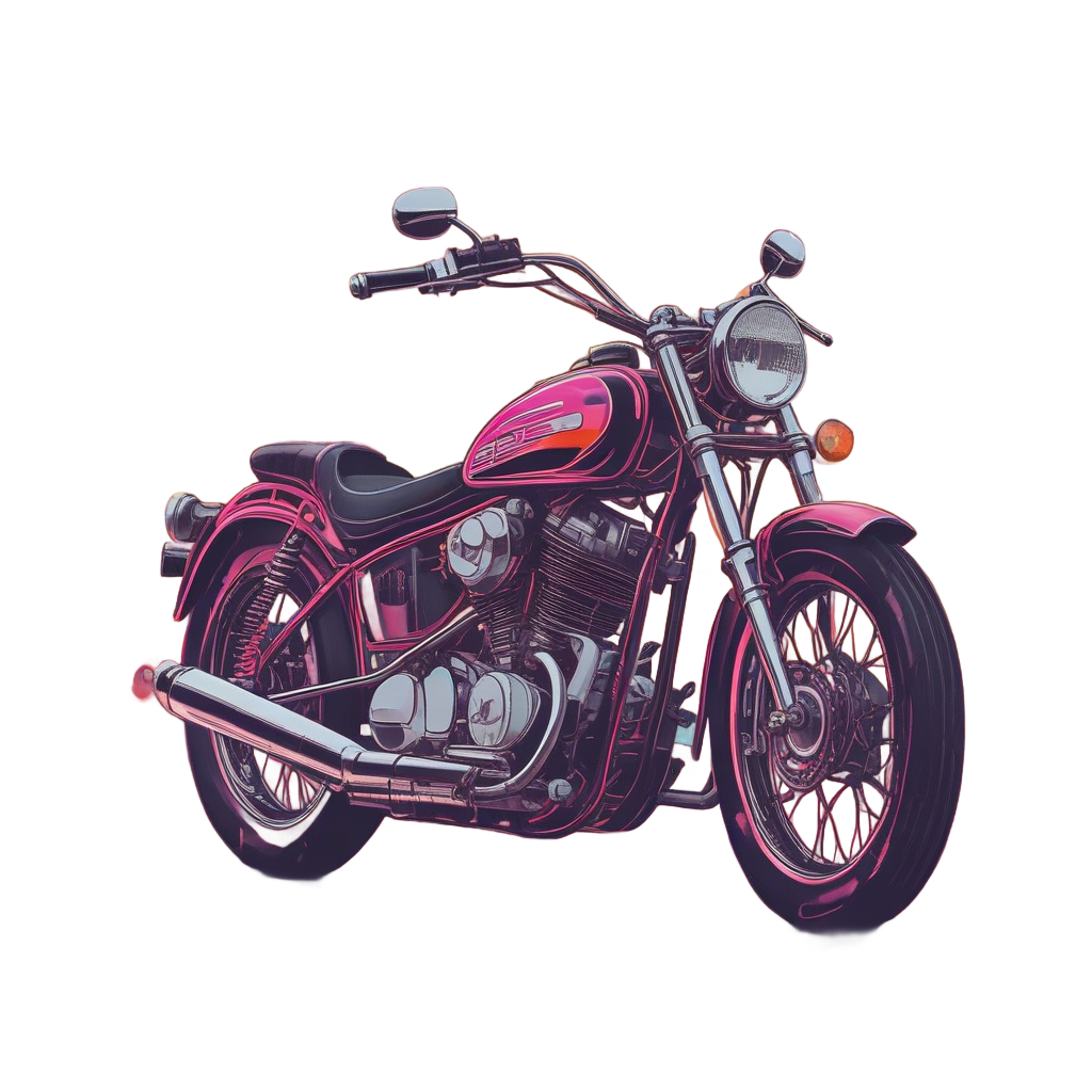 Chrome Cruiser Sunset — motorcycles stickers
