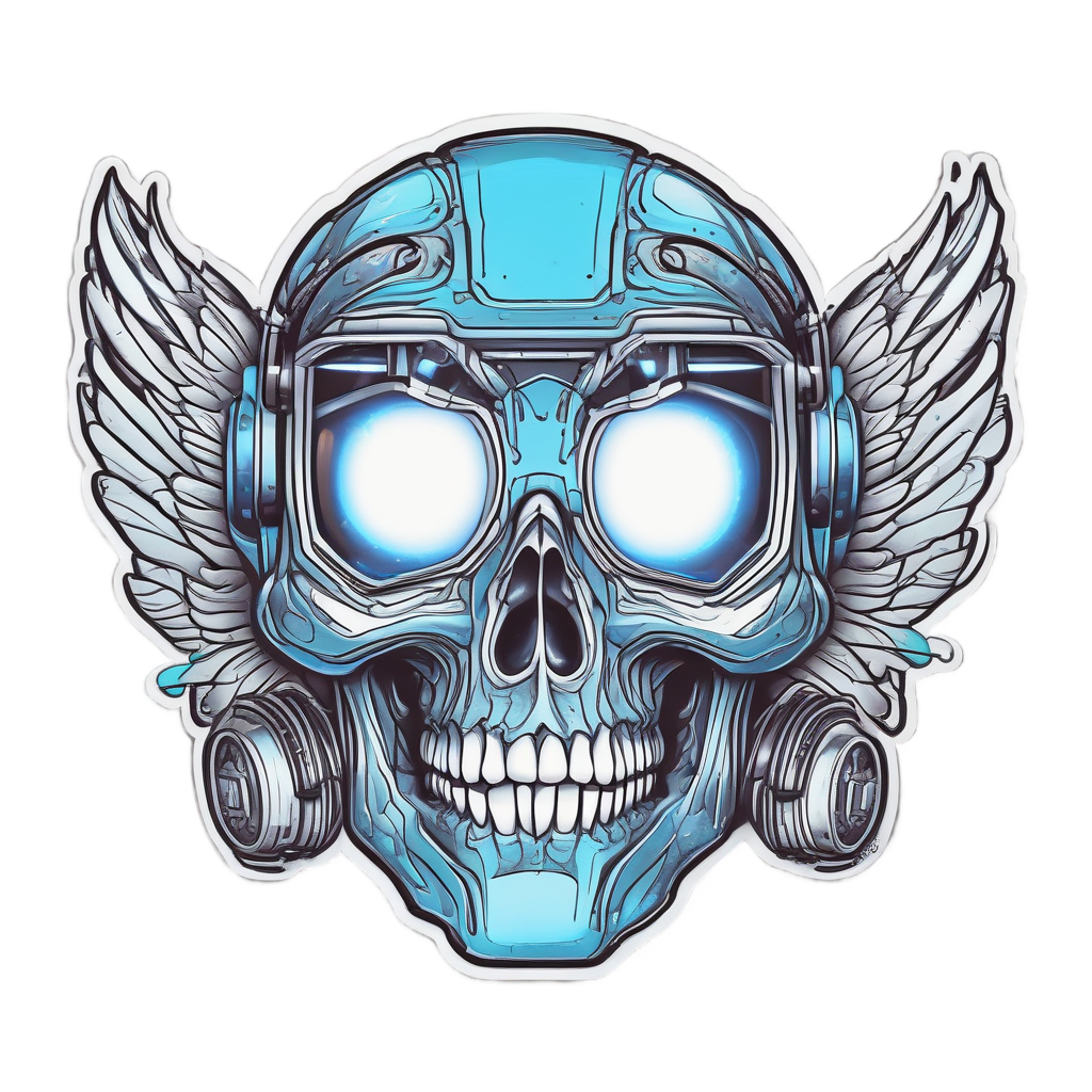 Chrome Skull Gamer — gamer stickers