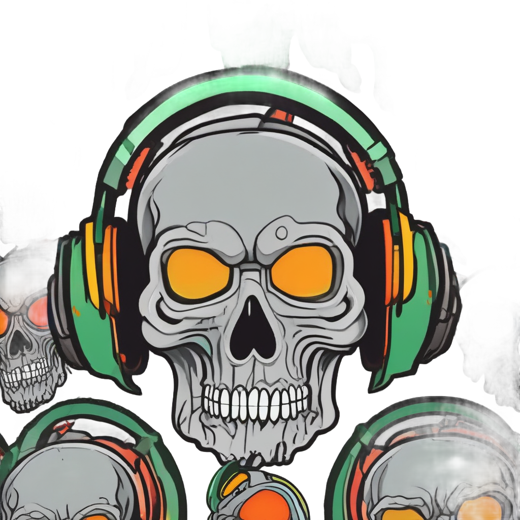 Chrome Skull Gamer — gamer stickers