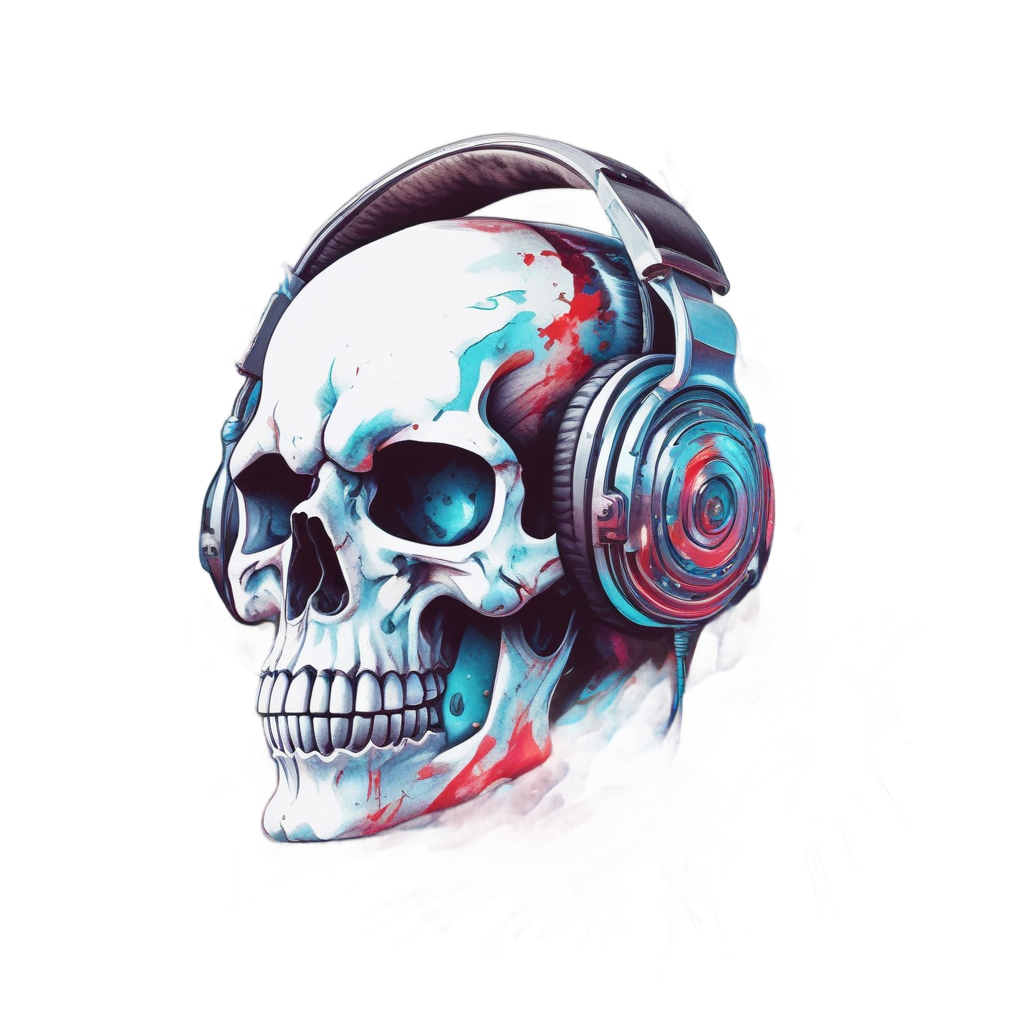Chrome Skull Gamer — gamer stickers