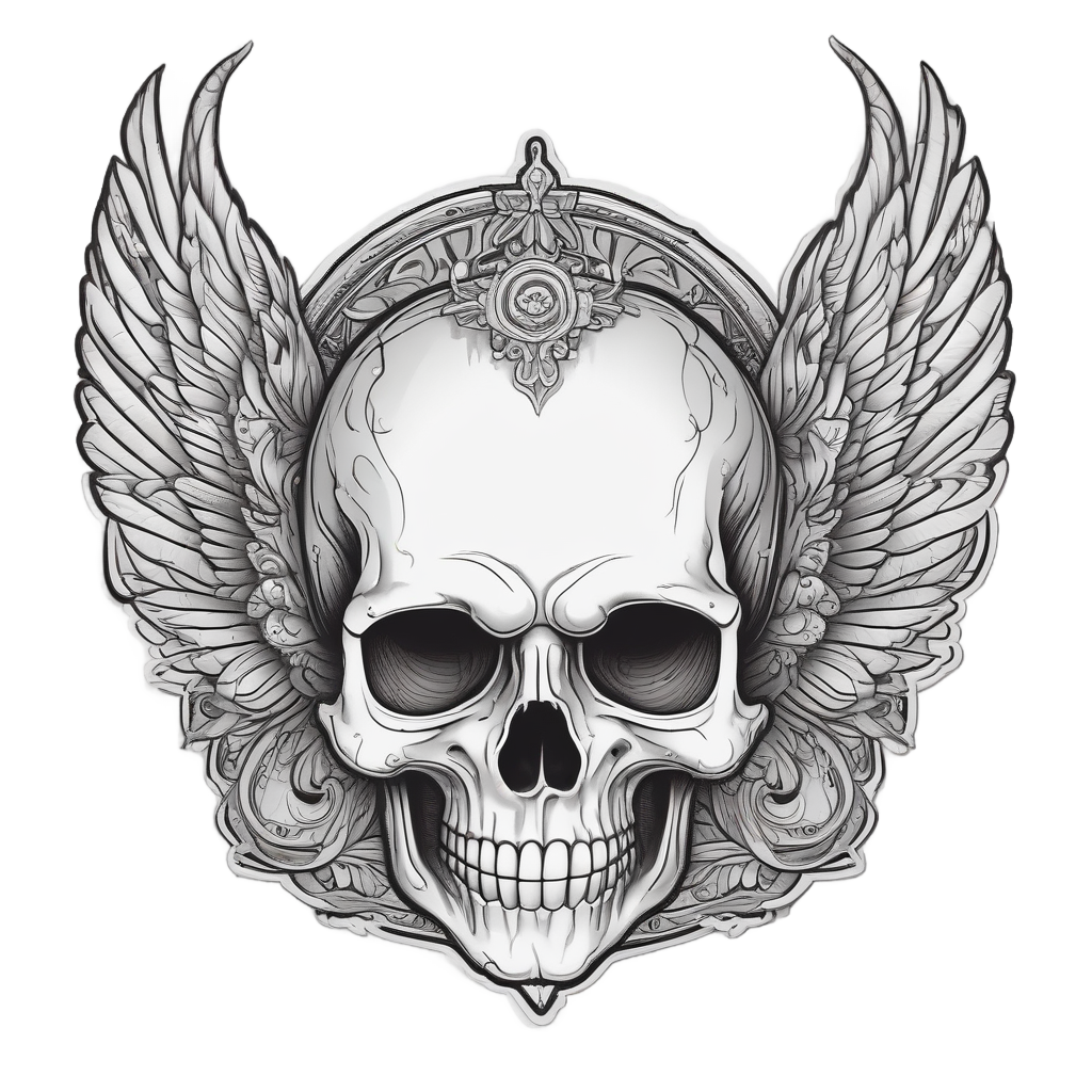 Chrome Skull Poet — biker & chrome skull stickers