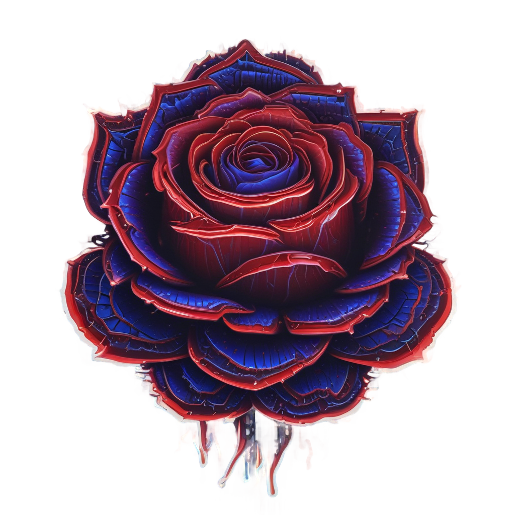 Circuit Rose Wire — gothic botanical stickers