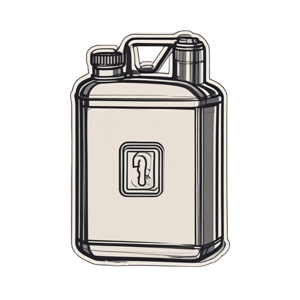 Classic Oil Can Resting — garage stickers