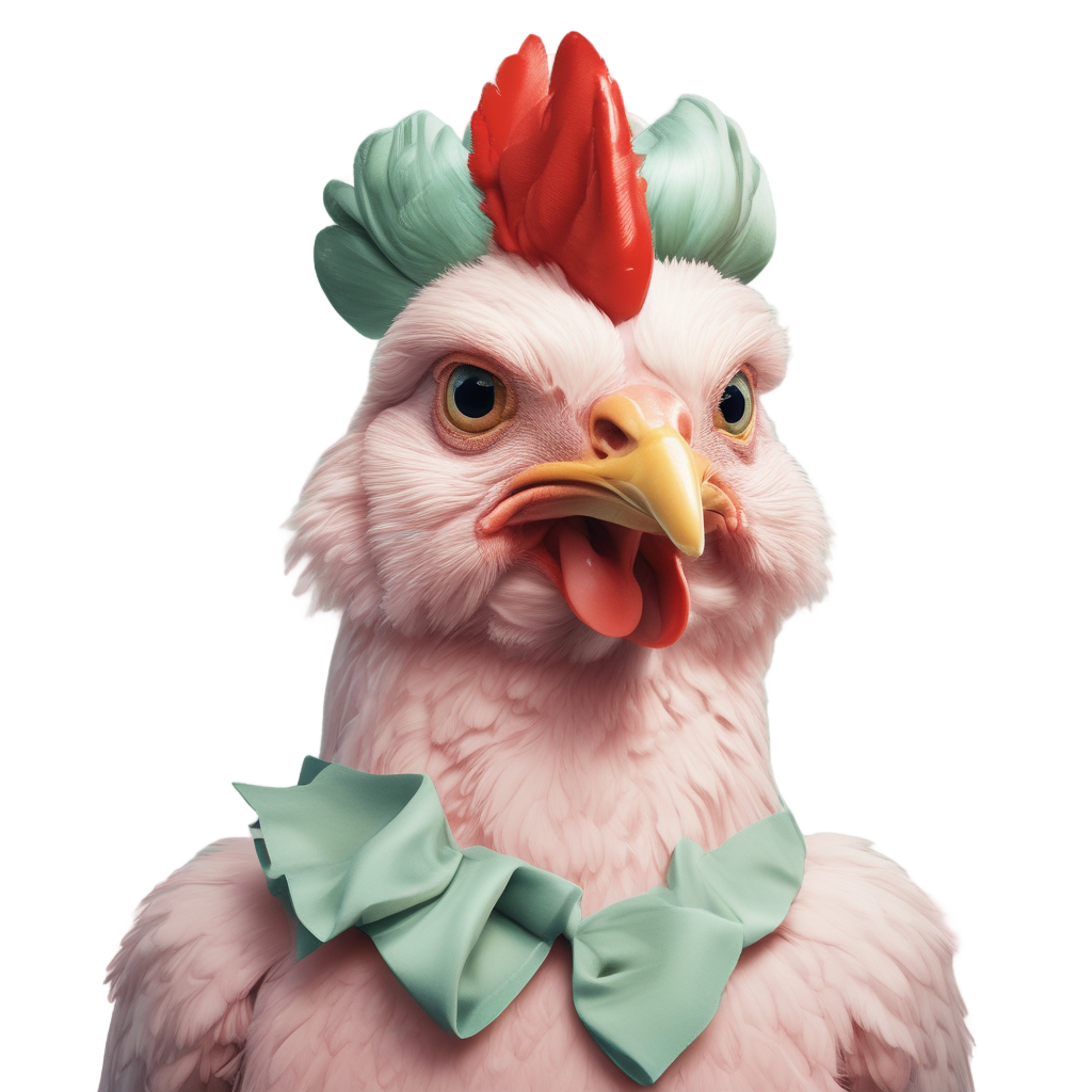 Classic Pinup Chicken — farm animals stickers