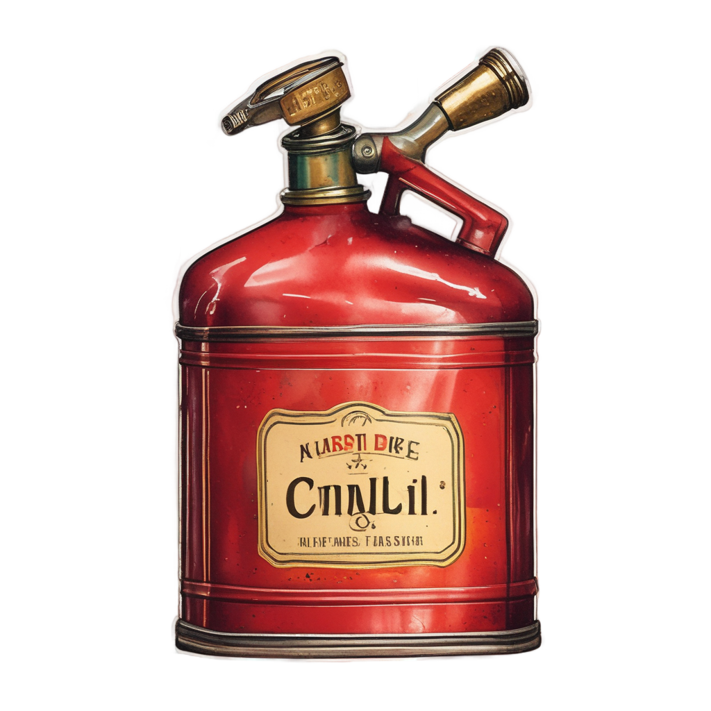 Classic Red Oil Can — garage stickers