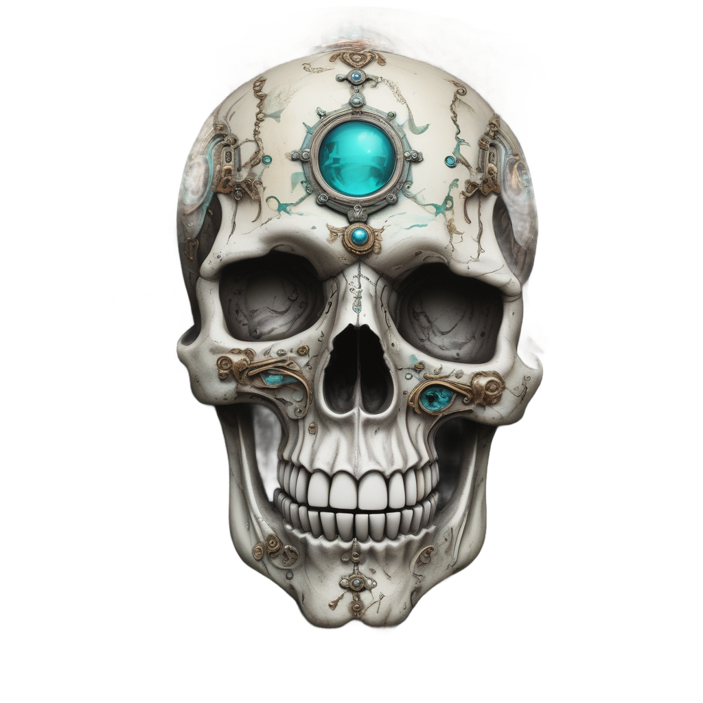Clockwork Poison Skull — skull & crossbones stickers