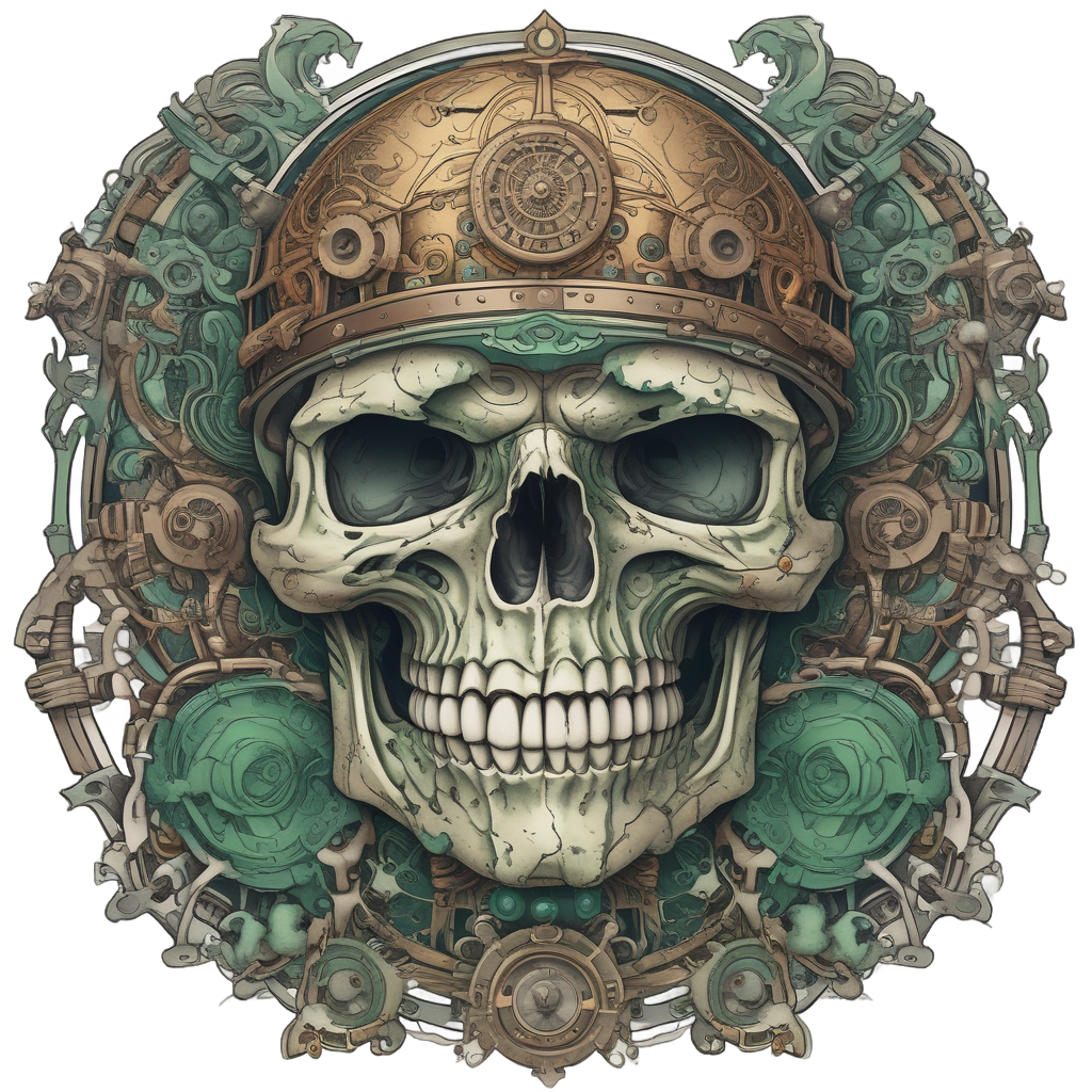 Clockwork Poison Skull — skull & crossbones stickers