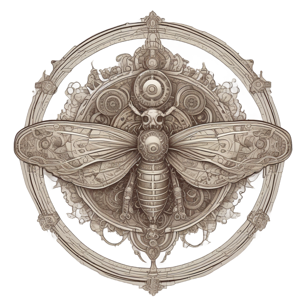 Clockwork Skull Moth — moths & ravens stickers