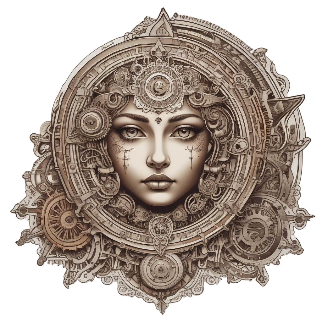 Clockwork Sun Moon — celestial nursery stickers