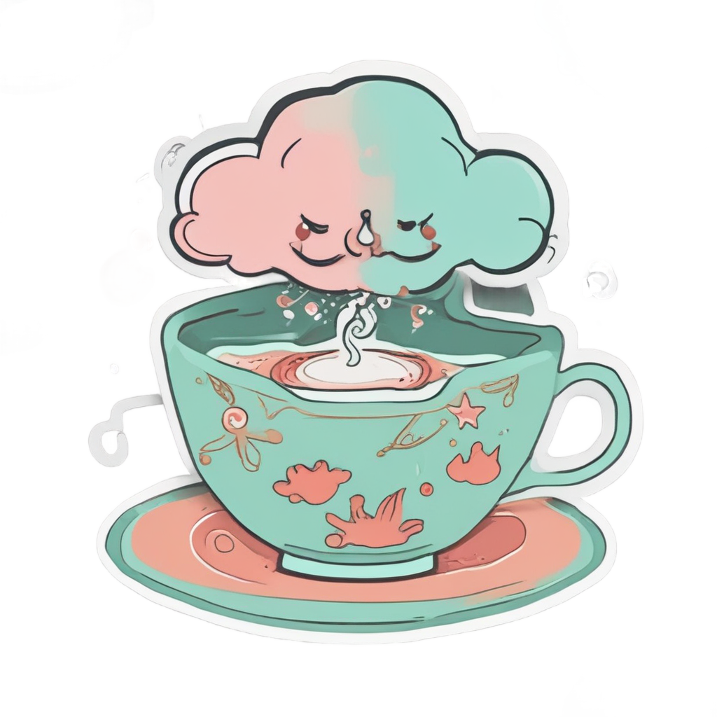Cloud and Star Tea Party — celestial nursery stickers