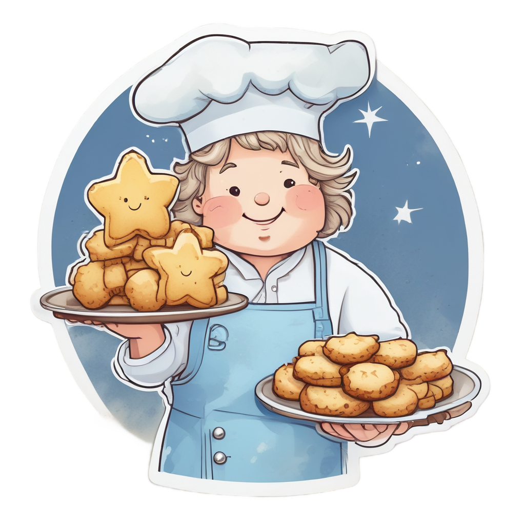 Cloud Baking Star Cookies — celestial nursery stickers