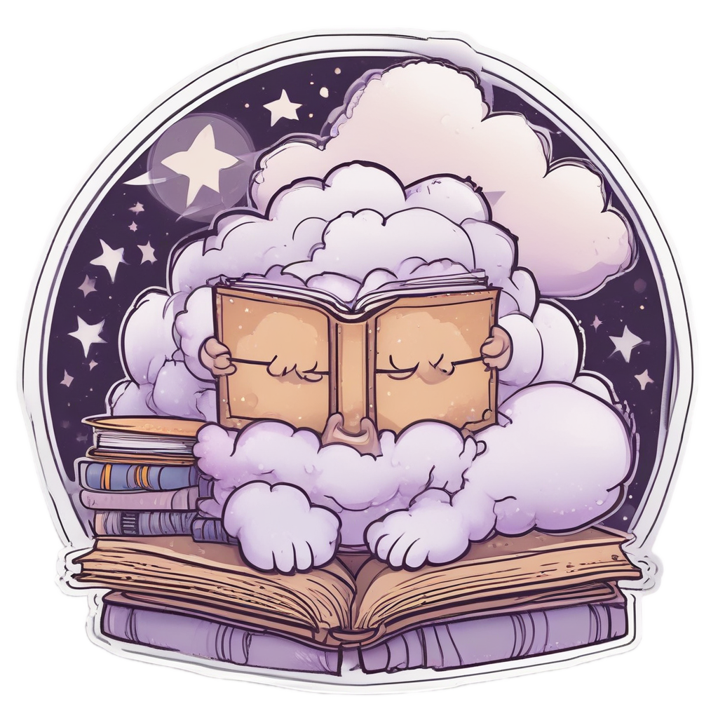 Cloud Reading Under Stars — celestial nursery stickers