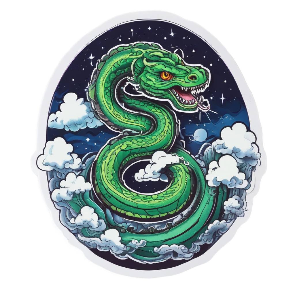 Cloud Serpent Constellation — celestial nursery stickers