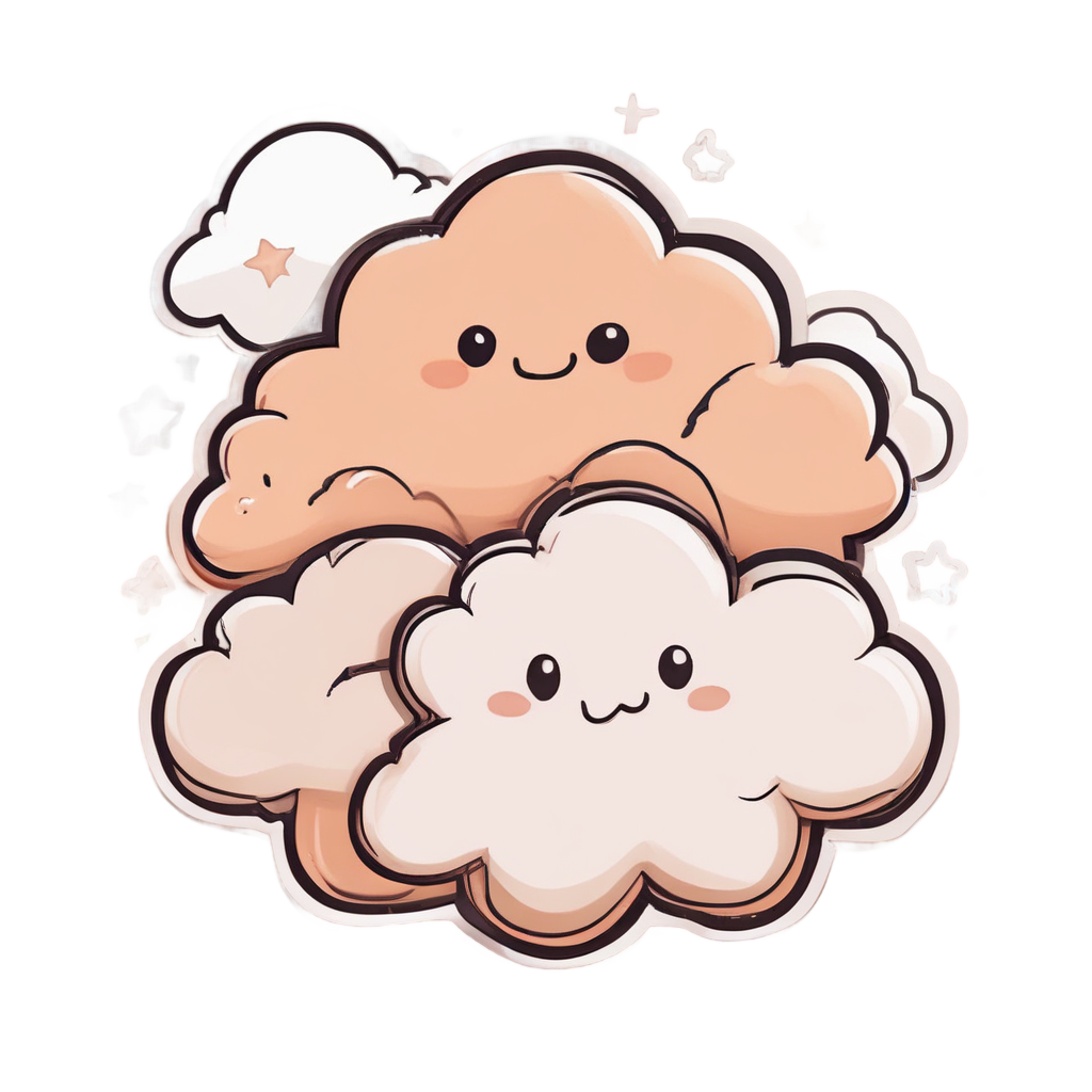 Cloud Sharing Star Cookie — celestial nursery stickers