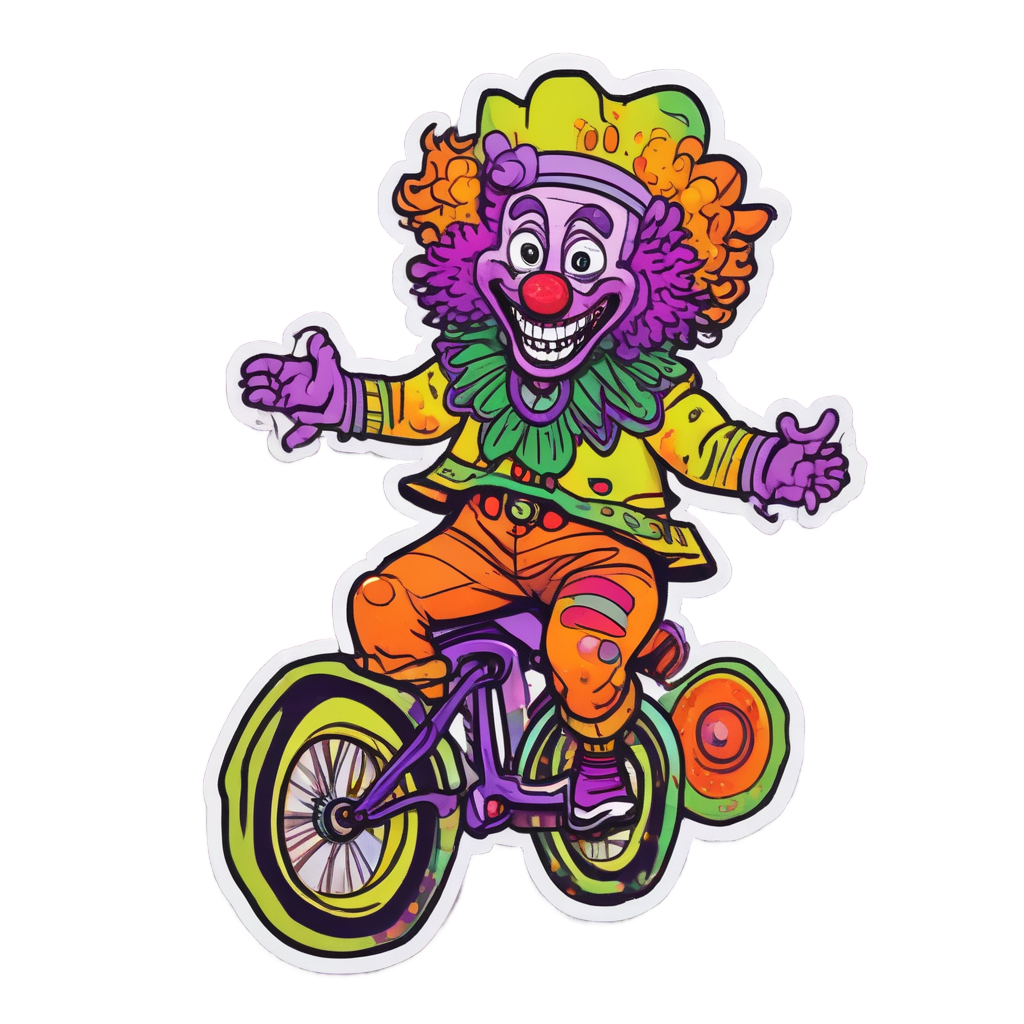 Clown Cruiser Circus — motorcycles stickers