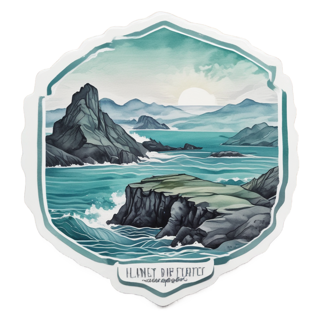 Coastal Cliff Walk — open road stickers
