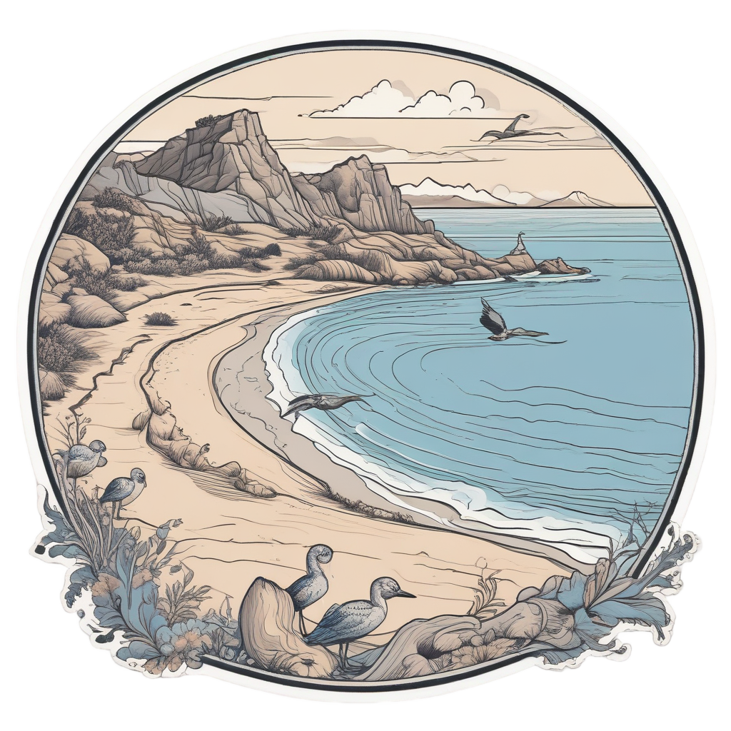 Coastal Path Anchor — open road stickers
