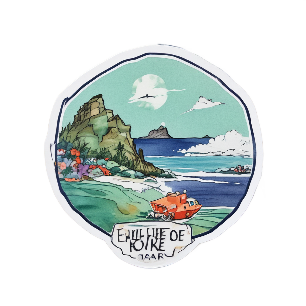 Coastal Walk Badge — open road stickers