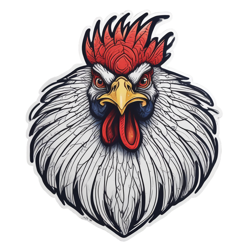Cock-a-doodle-doo — farm animals stickers