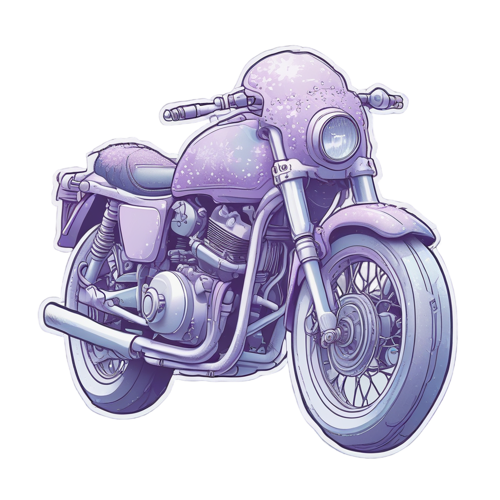 Cold Motorcycle with Scarf — motorcycles stickers