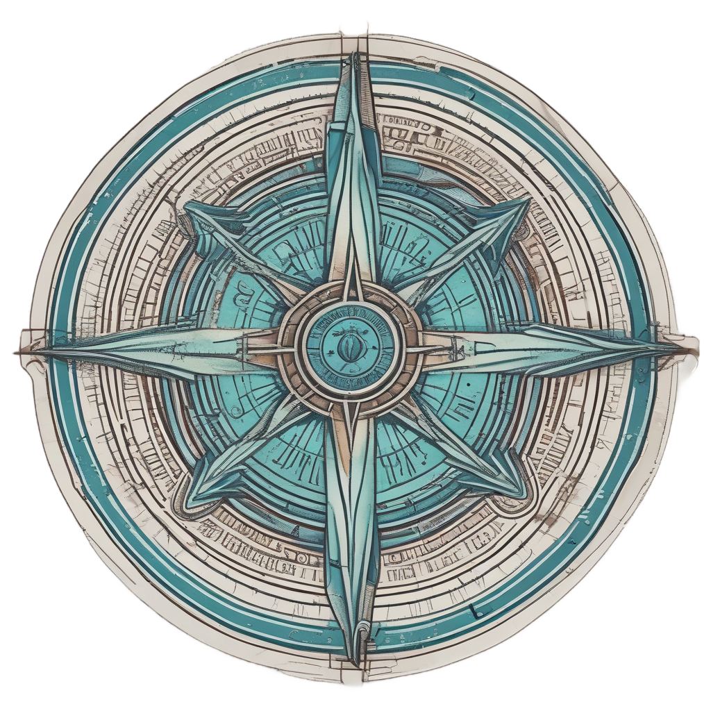 Compass and Path Vow — open road stickers