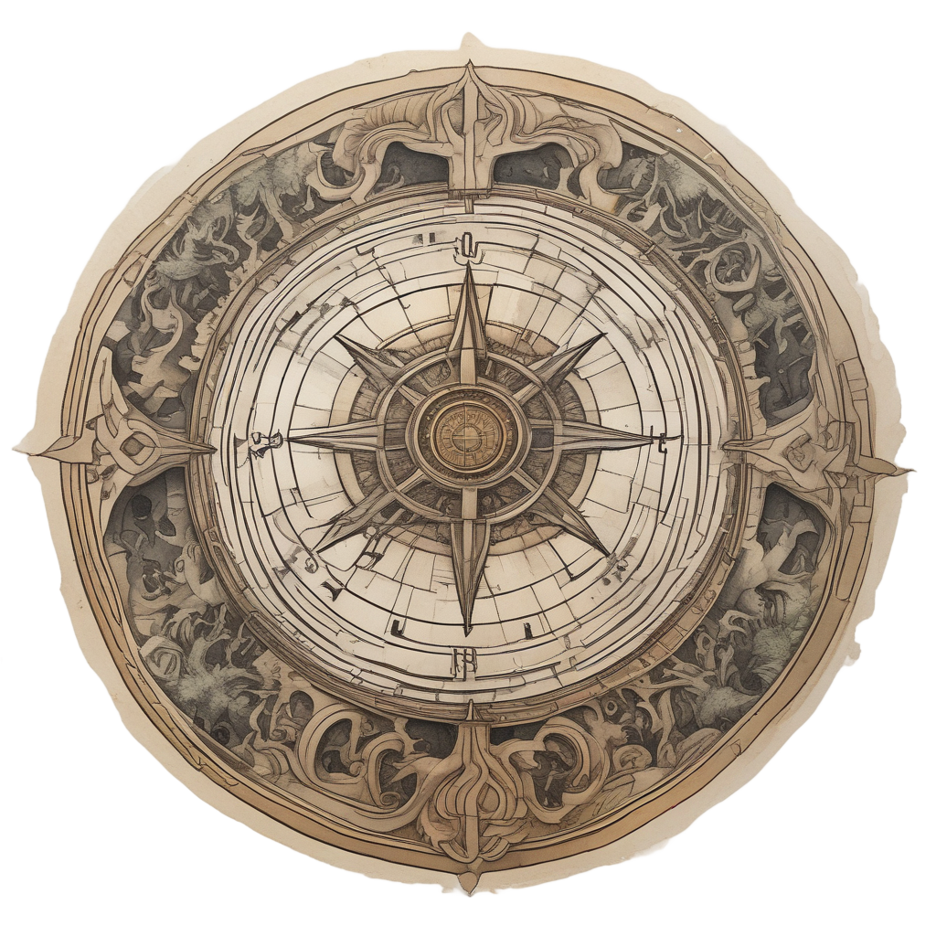 Compass and Pine Maze — outdoorsman stickers