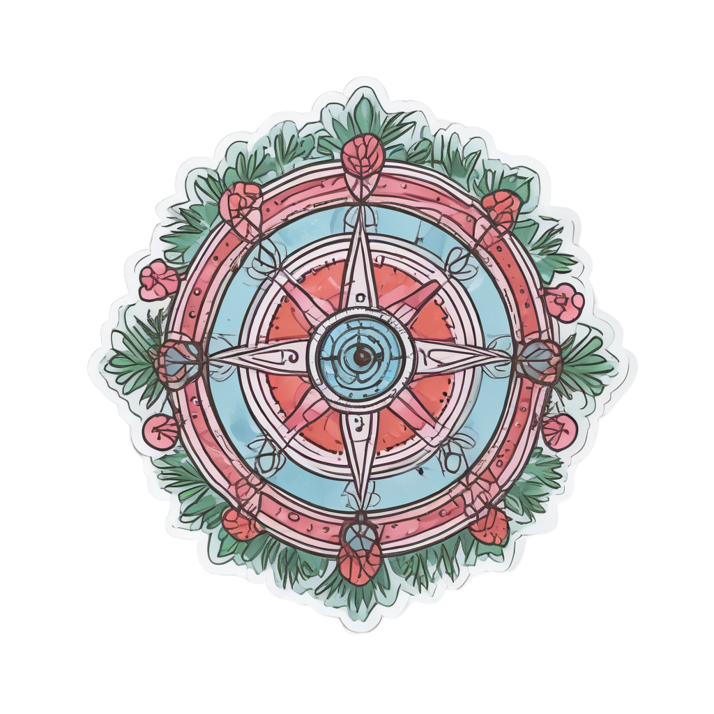 Compass Berry Dance — outdoorsman stickers
