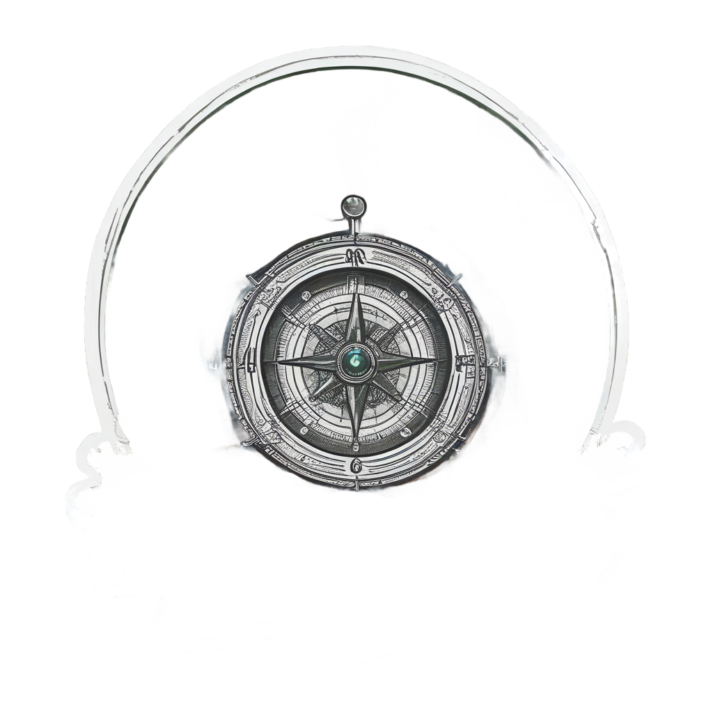 Compass in Pine Forest — outdoorsman stickers