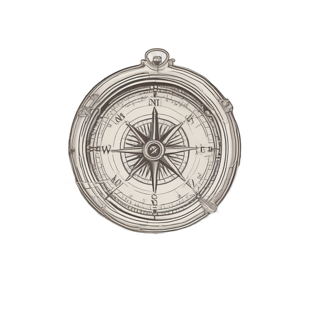 Compass in Pine Grove — outdoorsman stickers
