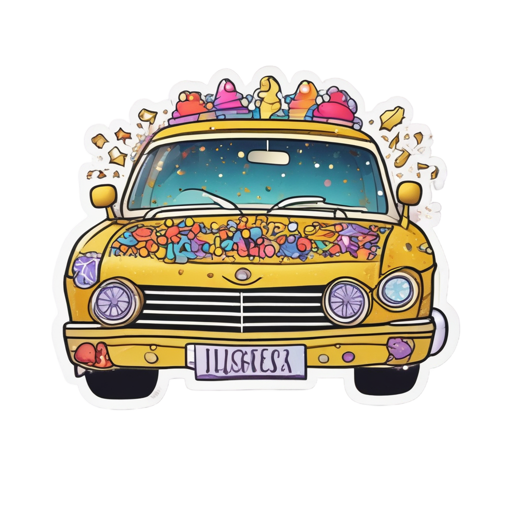 Confetti Popper Cruiser — motorcycles stickers
