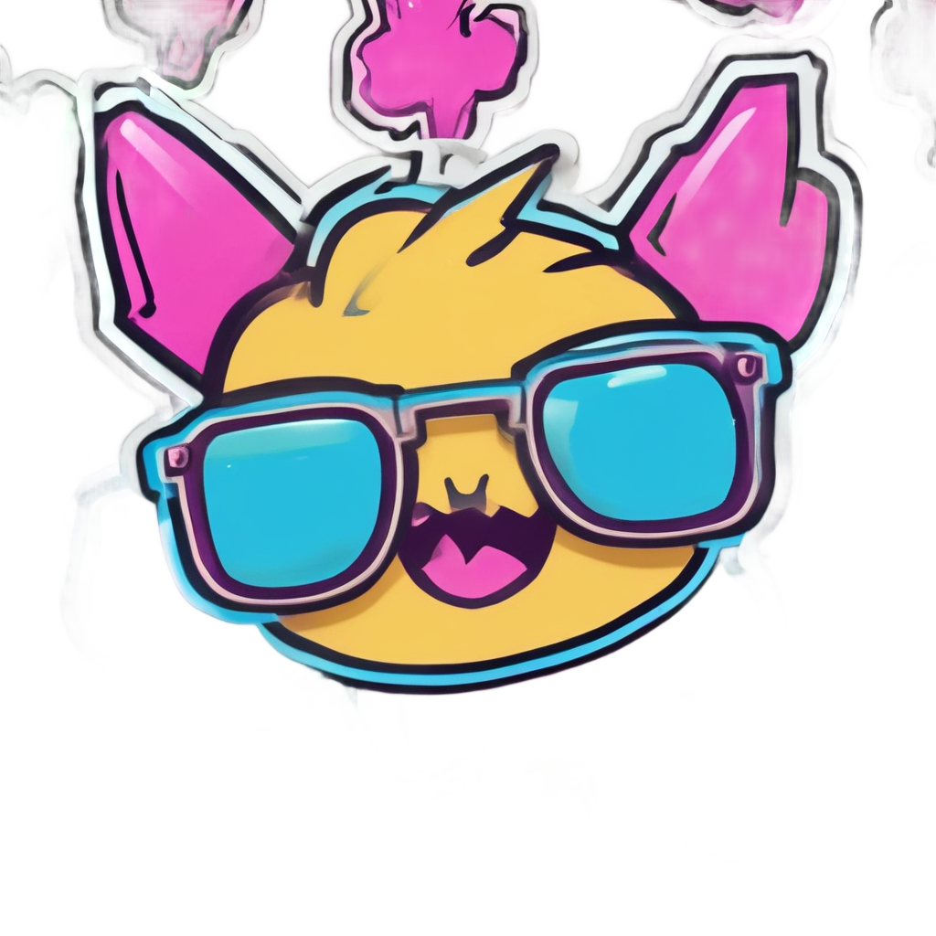Cool Lightning Shades — danger symbol stickers