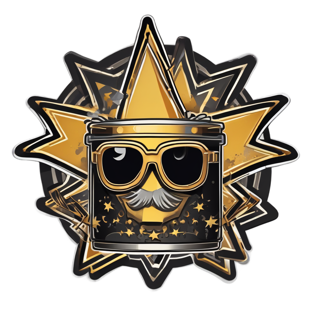 Cool Oil Can Star — garage stickers