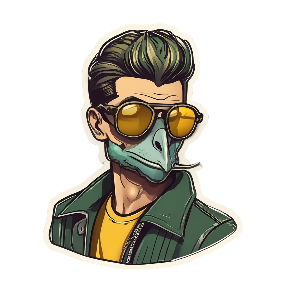 Cool Sunglasses Peacock — birds stickers