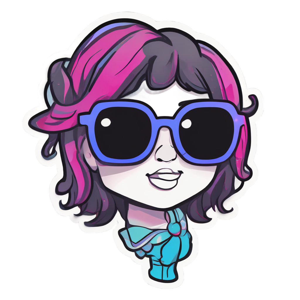 Cool Sunglasses Sprig — gothic botanical stickers