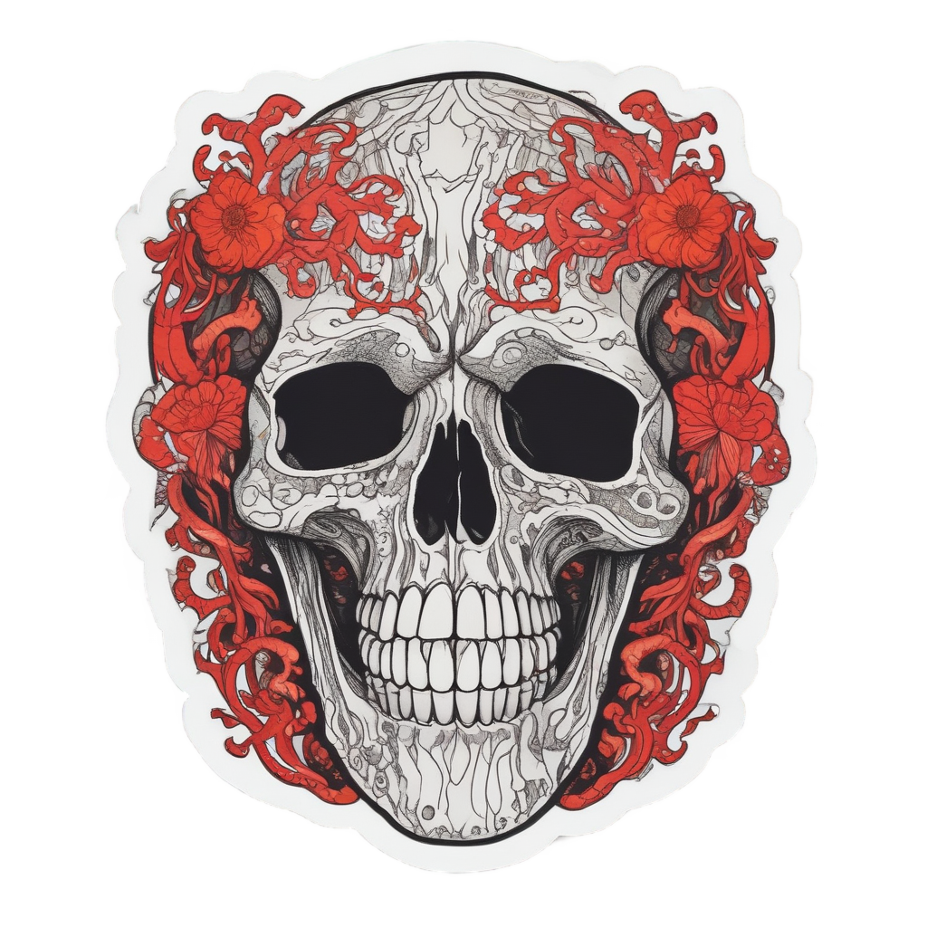 Coral Snake Skull — ocean stickers