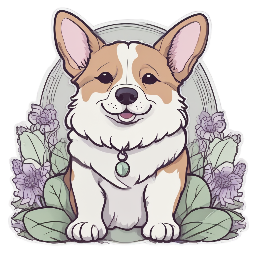 Corgi Zen Yoga — dogs stickers