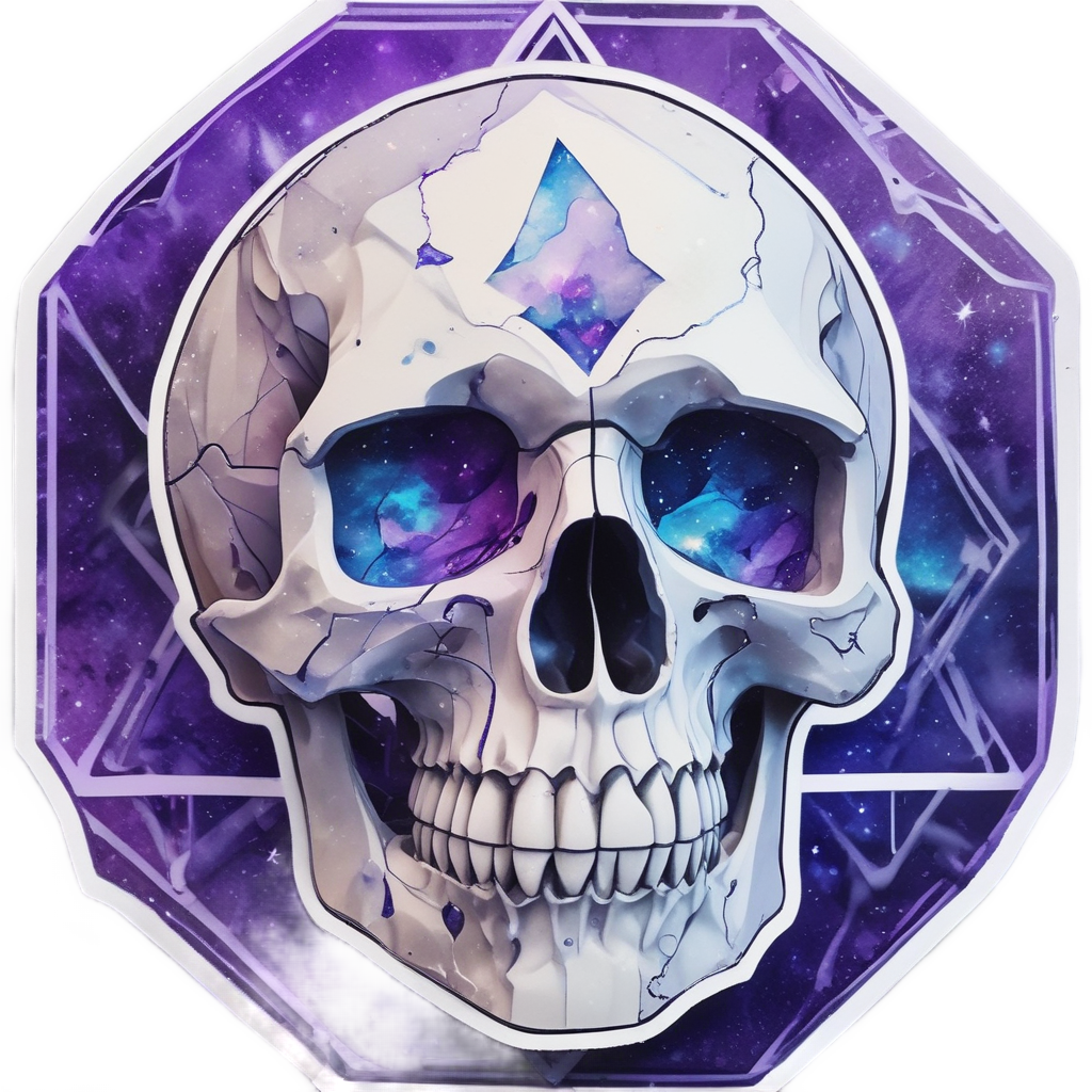 Cosmic Crystal Gaze — galaxy stickers