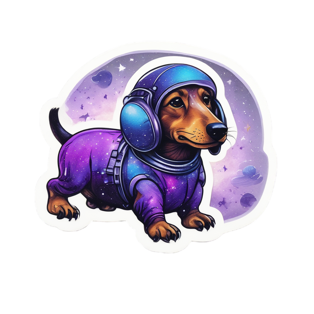 Cosmic Dachshund Explorer — dogs stickers